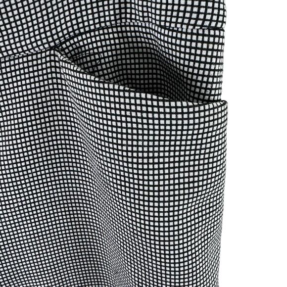 Anne Klein Black White Checkered Cropped Tapered Leg Ankle Fit Trousers Size 8 - Picture 4 of 9